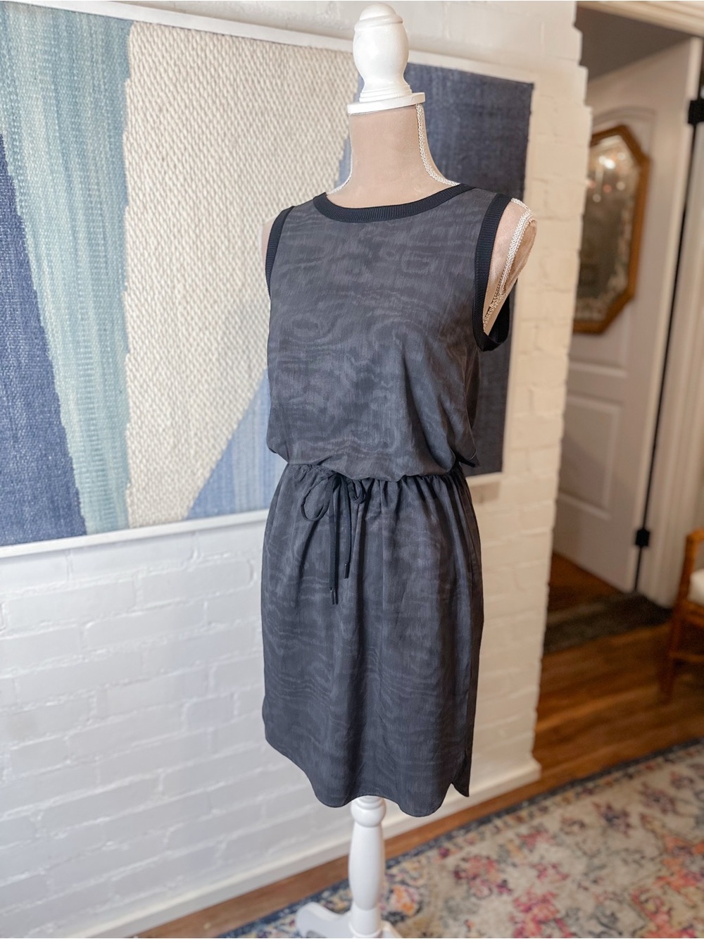 Athleta Black Abstract Animal Print Athletic Dress